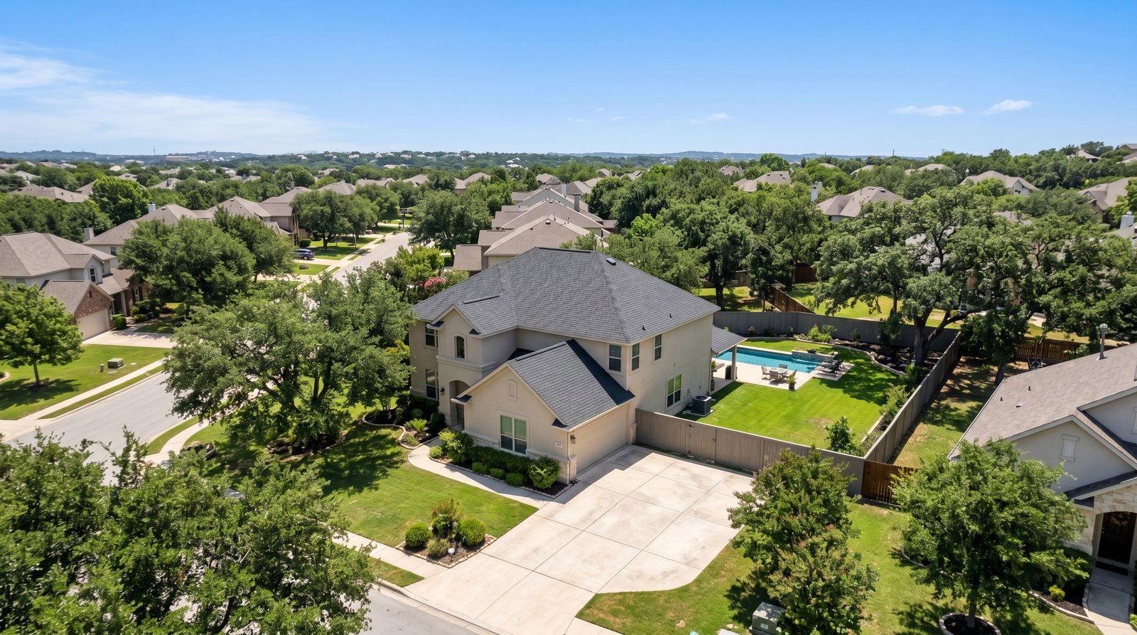 Full property aerial overview