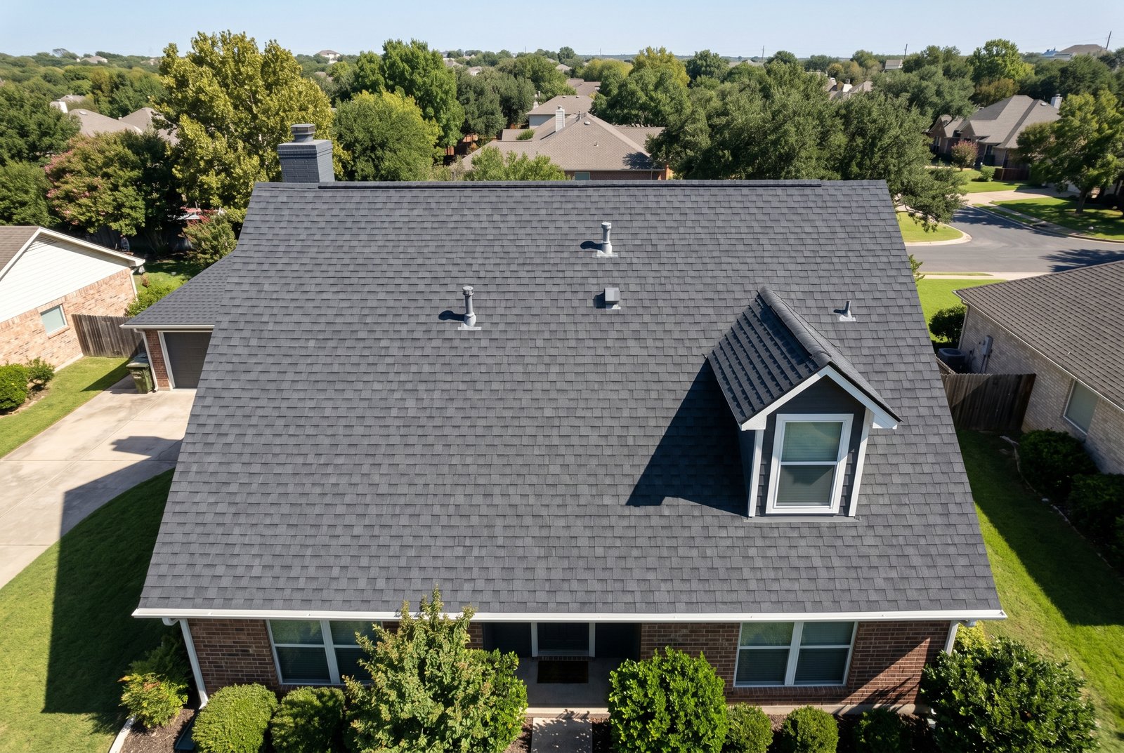North-facing roof slope