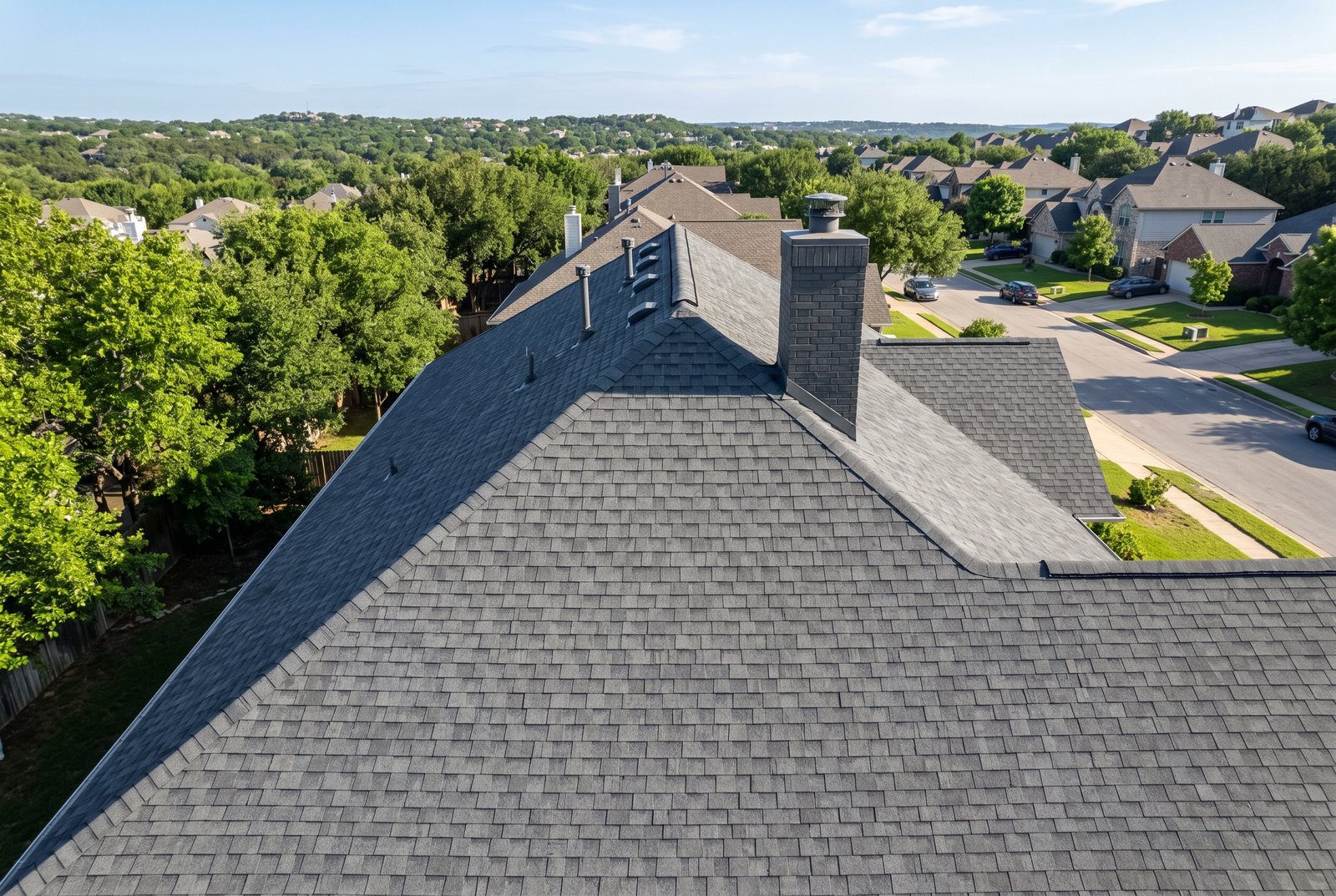 East-facing roof slope