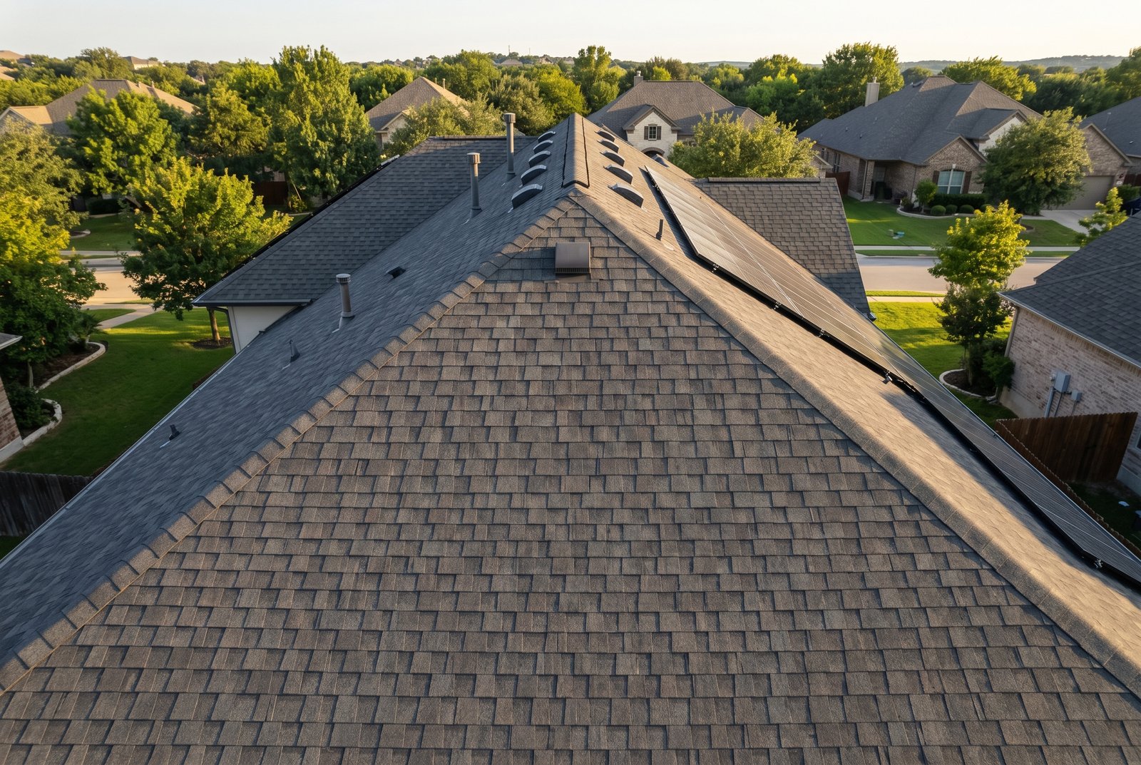 West-facing roof slope